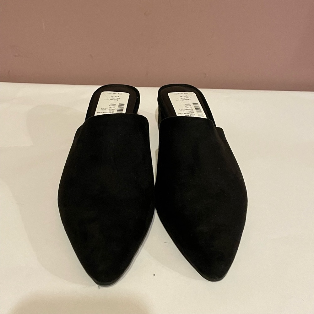 Splendid Black Pointed Mules